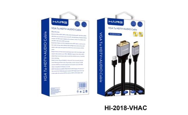 Haing Hi 2018 Vhac Vga To Hdtv+audio Cable 1.8m Haing Hi 2018 Vhac Vga To Hdtv+audio Cable 1.8m