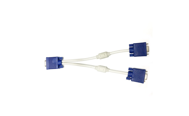 Haing Hi 202 Vga Vga Male to Two Vga Female Deluxe Computer Cable 20cm with cables