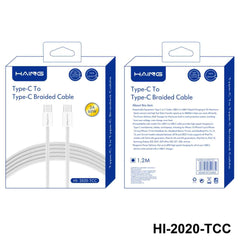 HAING HI - 2020 - TCC Type - C to Type - C Braided Cable 1.2 meter 60W with cables