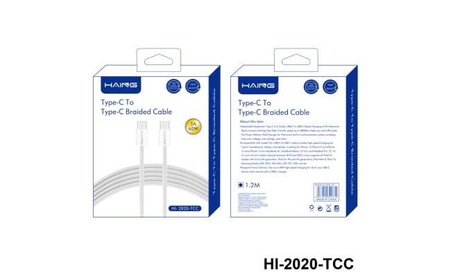 Haing Hi 2020 Tcc Type C To Type C Braided Cable 1.2m 60w