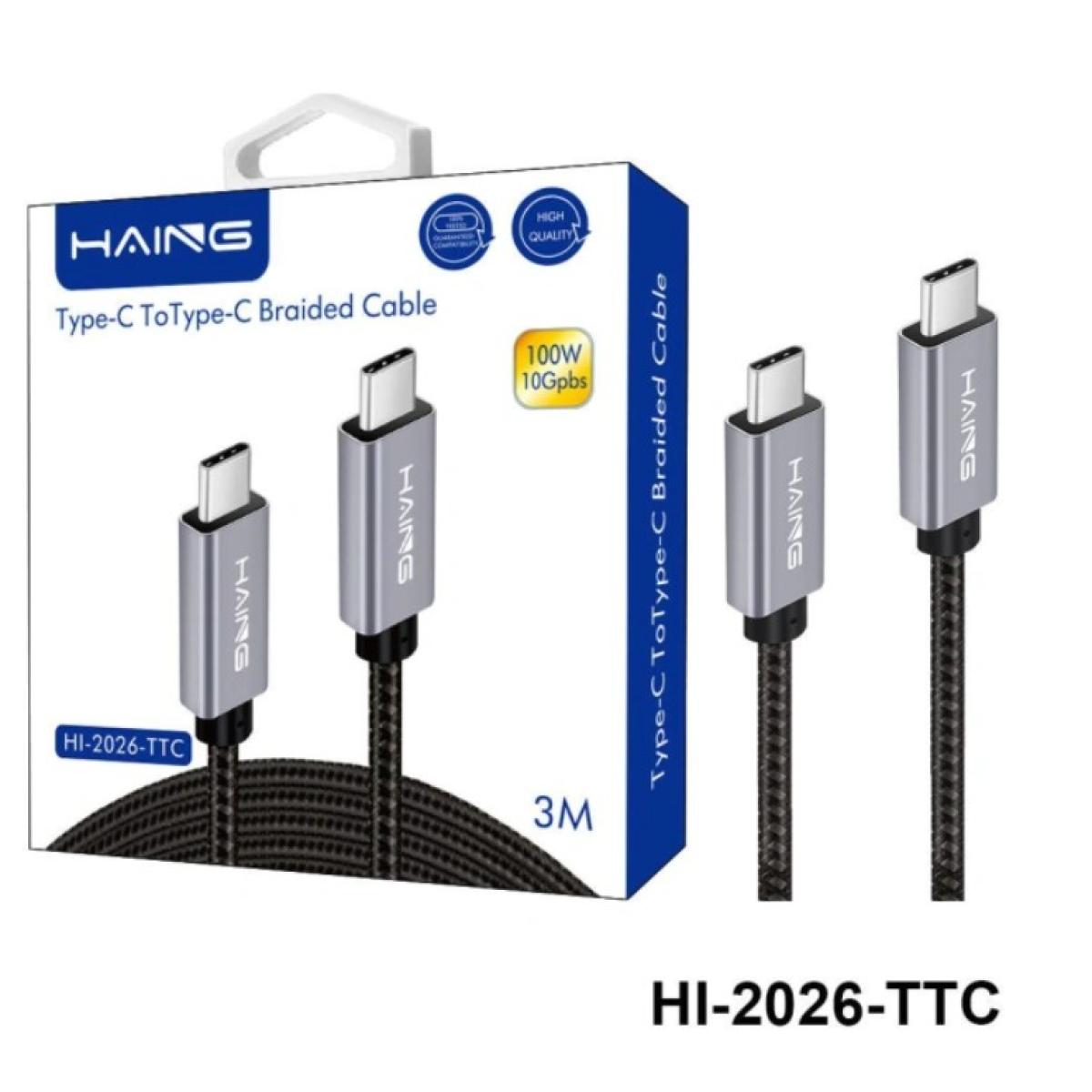 HAING HI-2027-TTC Type-C to Type-C Braided Cable 5M