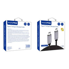 HAING HI-2028-TTC Type-C to Type-C Braided Cable 1.5M 100W