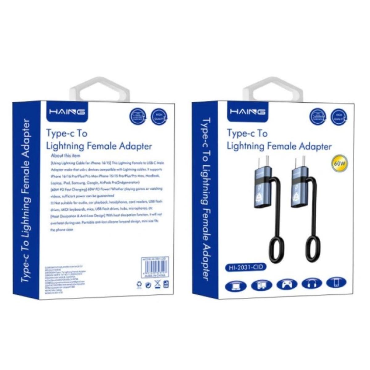 HAING HI-2031-CID Type-C To Lightning Female Adapter
