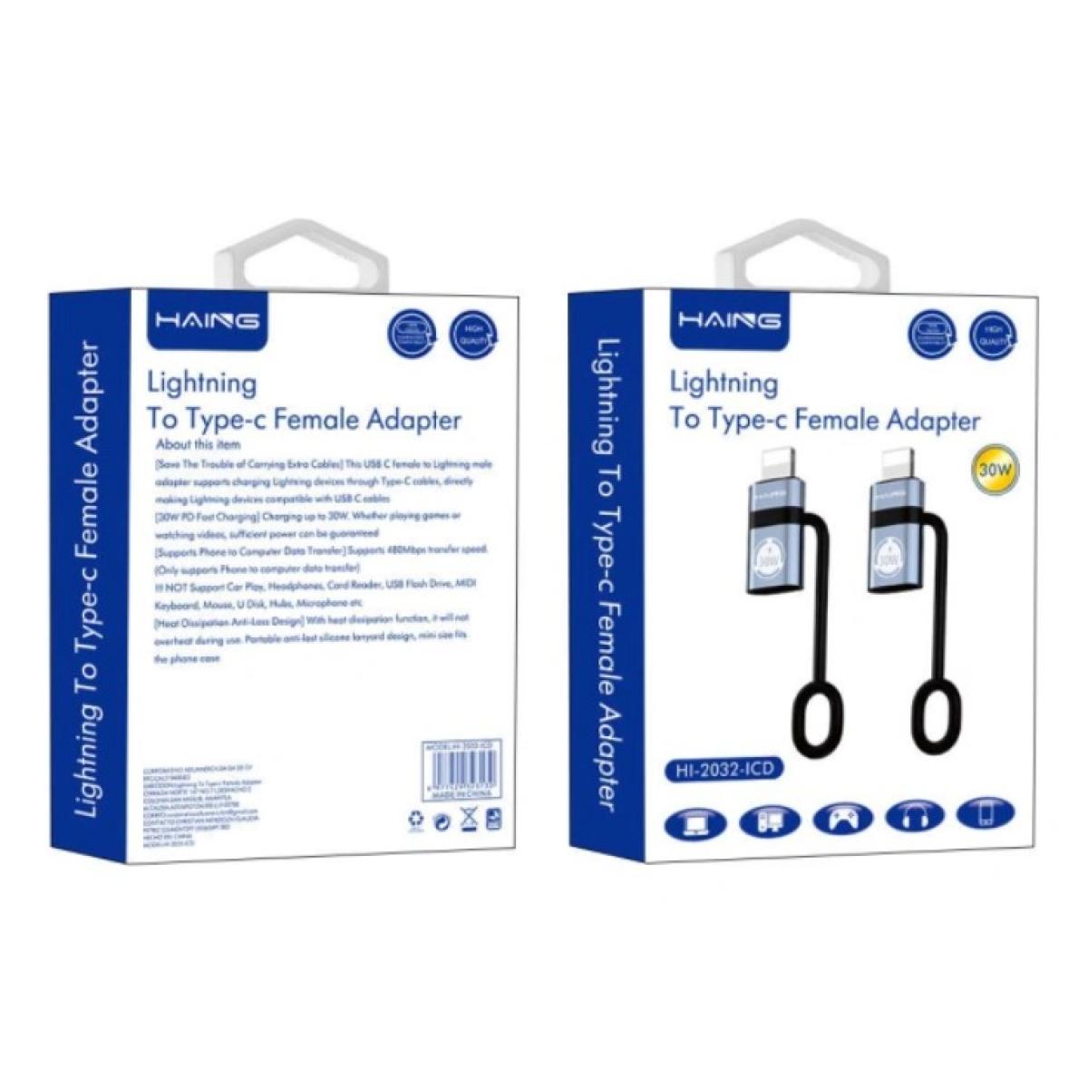 HAING HI-2032-ICD Lightning To Type-C Female Adapter