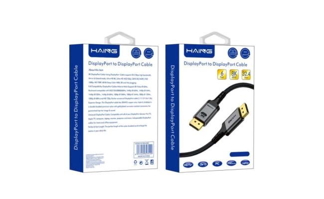 Haing Hi 2035 Ddc Display Port To Display Port Cable 8k 3m