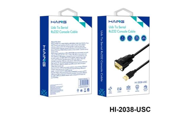 Haing Hi 2038 Usc Usb To Serial Rs232 Console Cable 1.8m