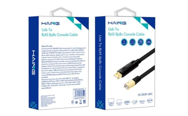 Haing Hi 2039 Urc Usb To Rj45 8p8c Console Cable 1.8m Haing Hi 2039 Urc Usb To Rj45 8p8c Console Cable 1.8m