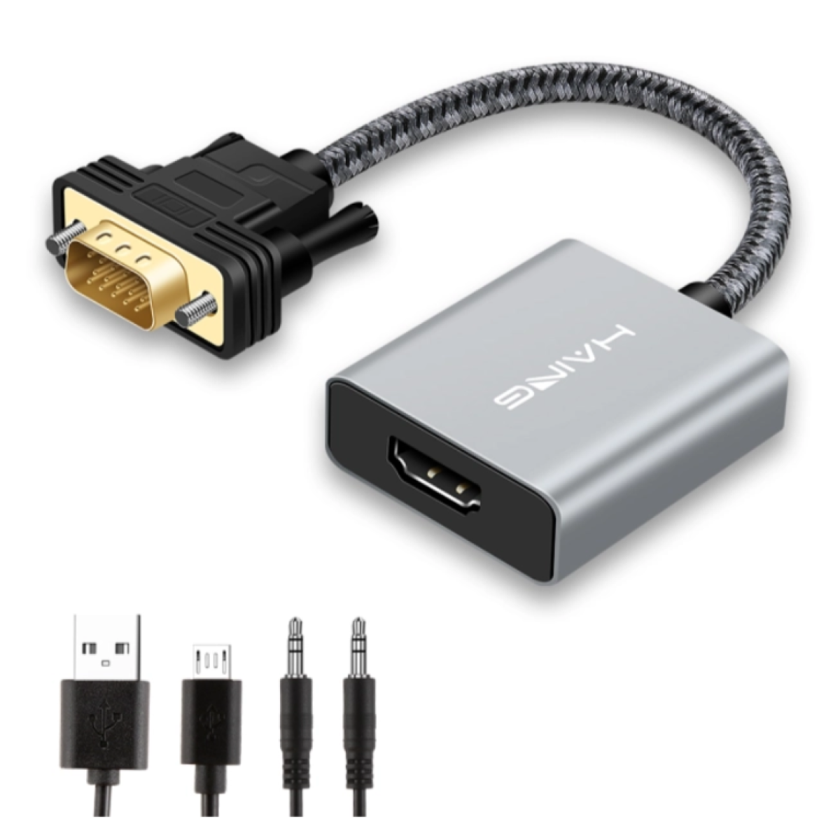 HAING HI-2053-VHA VGA To HDTV Adapter With Audio And Power