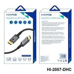 HAING HI-2058-DHC Display Port to HDMI 4K Cable 3M