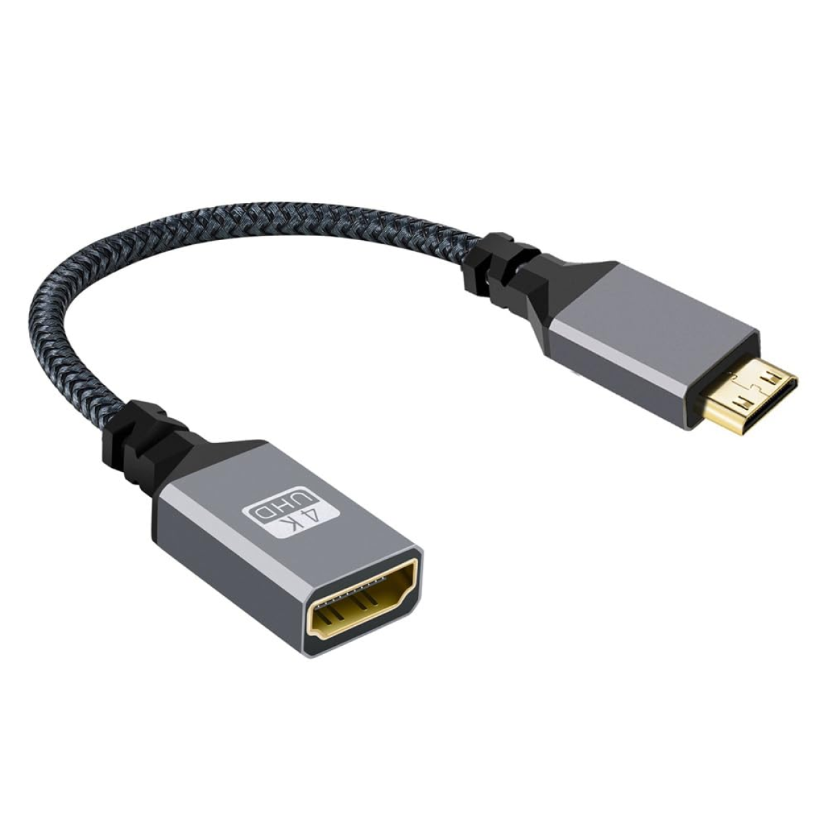HAING HI-2069-MHFC Mini HDMI Male to HDMI Female Adapter 15cm