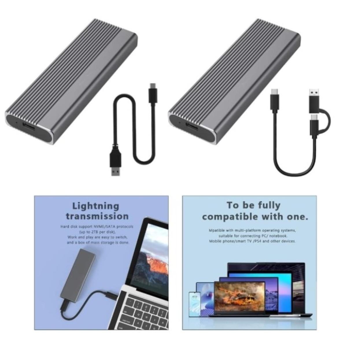 HAING HI-2818-M2 M2 NVME 2in1 SSD Case Aluminum alloy shell