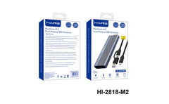 HAING HI - 2818 - M2 M2 NVMe 2in1 SSD Case Aluminum alloy shell with solid state drive