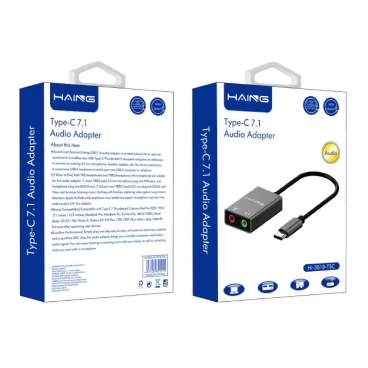 HAING HI-3010-TSC Type-C 7.1 Audio Adapter