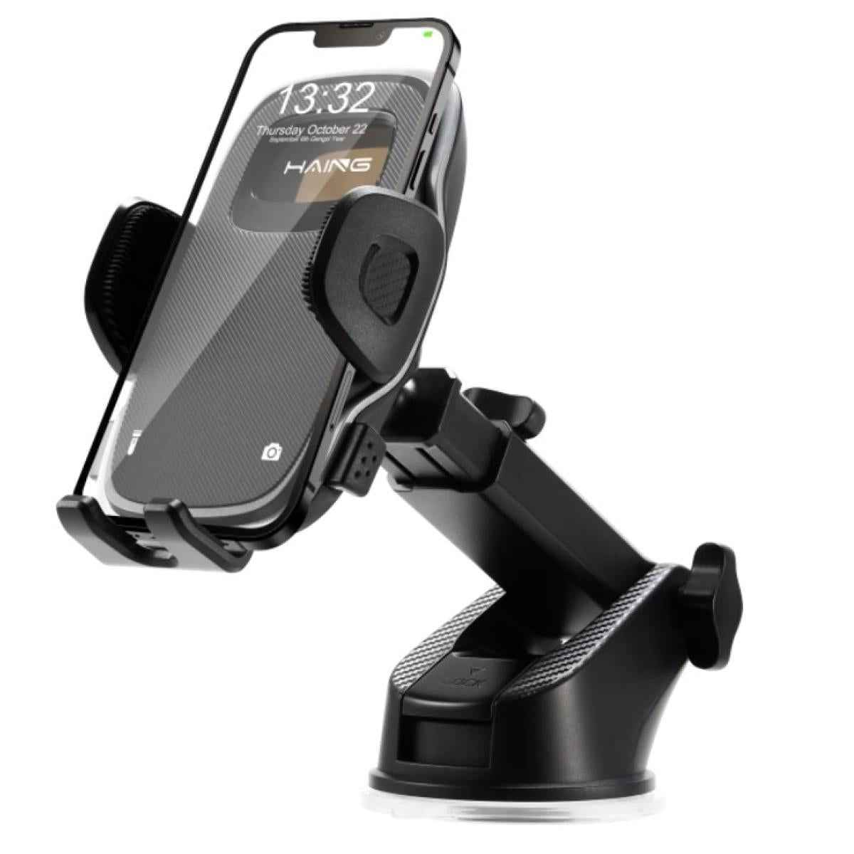 HAING HI-3015-CPH 4 in 1 Car Phone Holder Multi-Function Phone Stand for Dashboard/Windshield/Vent