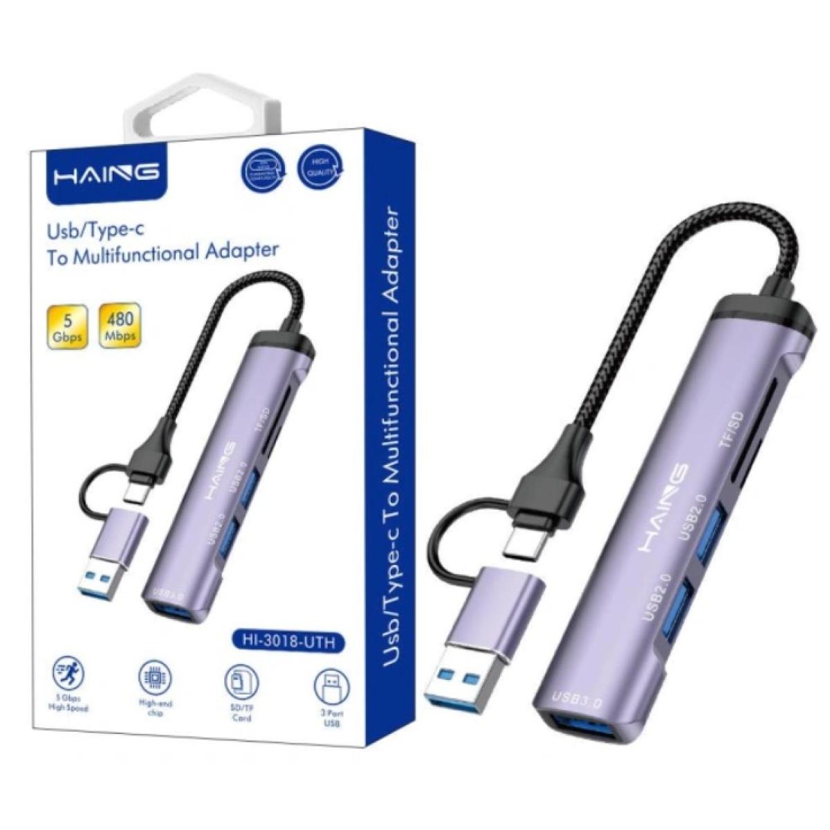 HAING HI-3018-UTH Usb/Type C To Multifunctional Adapter