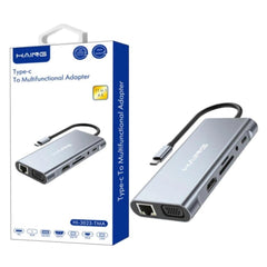 HAING HI-3023-TMA 11 in 1 Type-c To Multifunctional Adapter