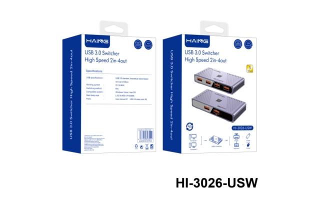 Haing Hi 3026 Usw 2 In 4 Out High Speed Switch, network switch