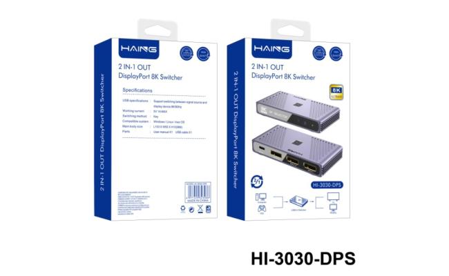 Haing Hi 3030 Dps 8k 2 In 1 Out Display Port Switch