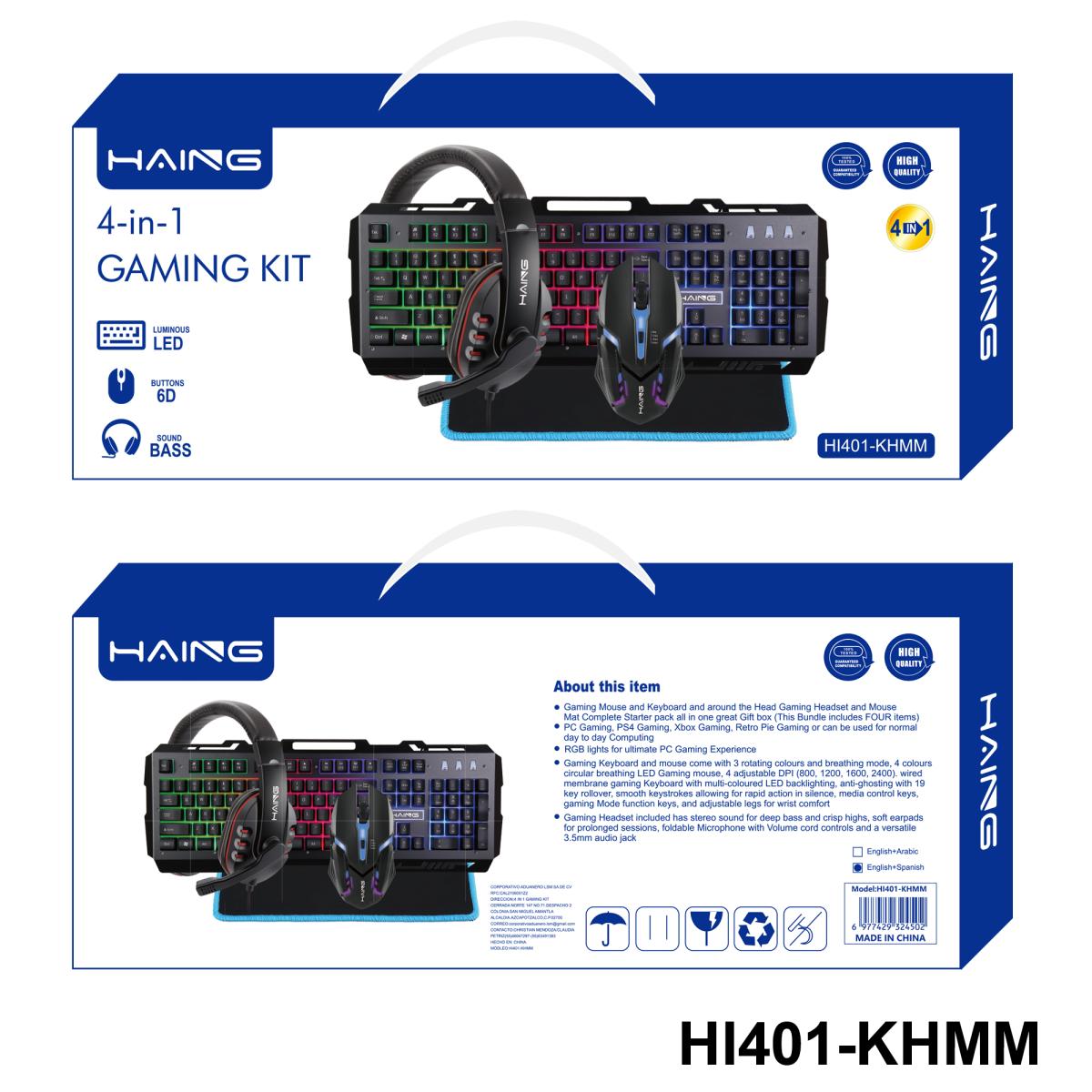 HAING HI-401-KHMM 4 in 1 Gaming Kit