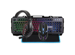 MeeTion MT-C500 Backlit Gaming Combo Kits 4 in 1 Gaming Keyboard Mouse and Headset Bundle with Mouse Pad