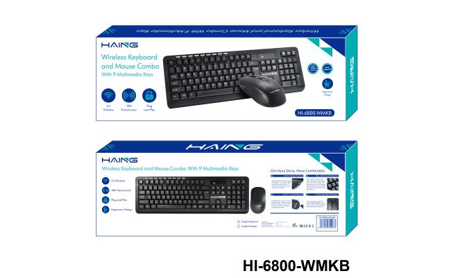 Haing Hi 6800 Wmkb 2.4g Wireless Keyboard & Mouse Combo, gaming keyboard