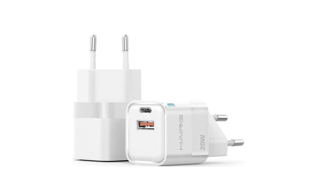 Haing Hi A123 2 Port USB Type C Gan Fast Charger EU 20w