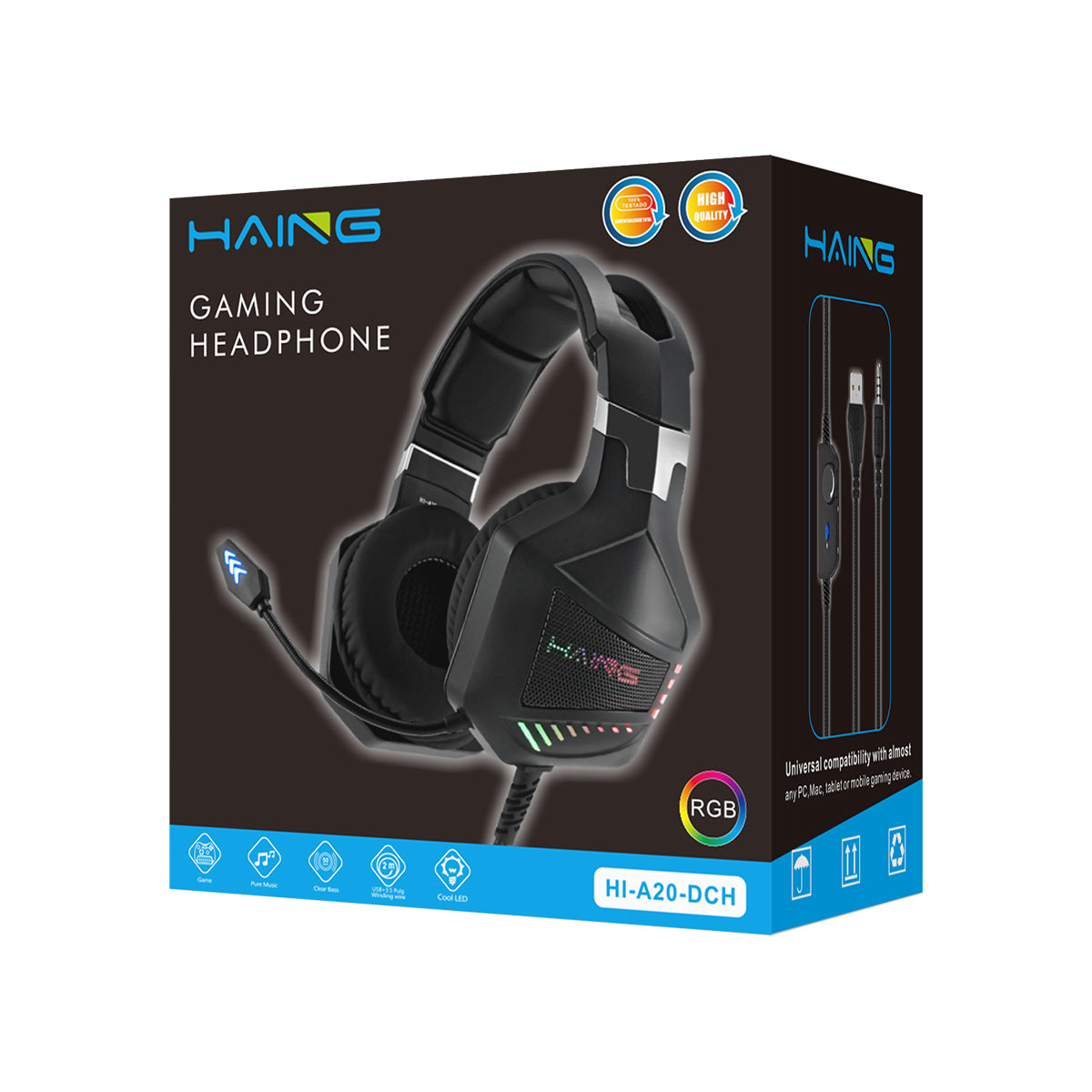 Haing HI-A20-DCH Gaming Headset-Black