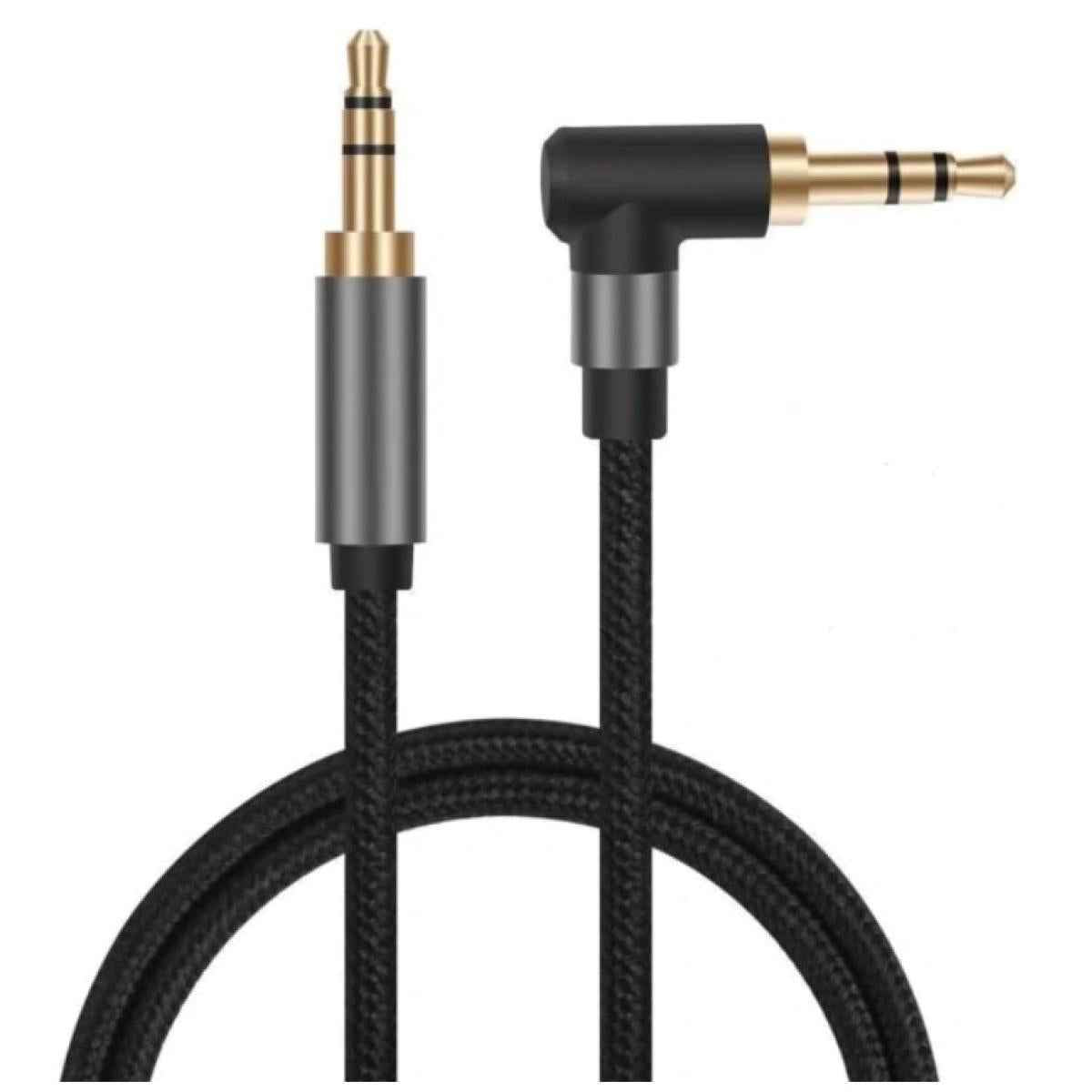 HAING HI-AU15 3.5mm 90 degree Audio Cable Braided 1.5M