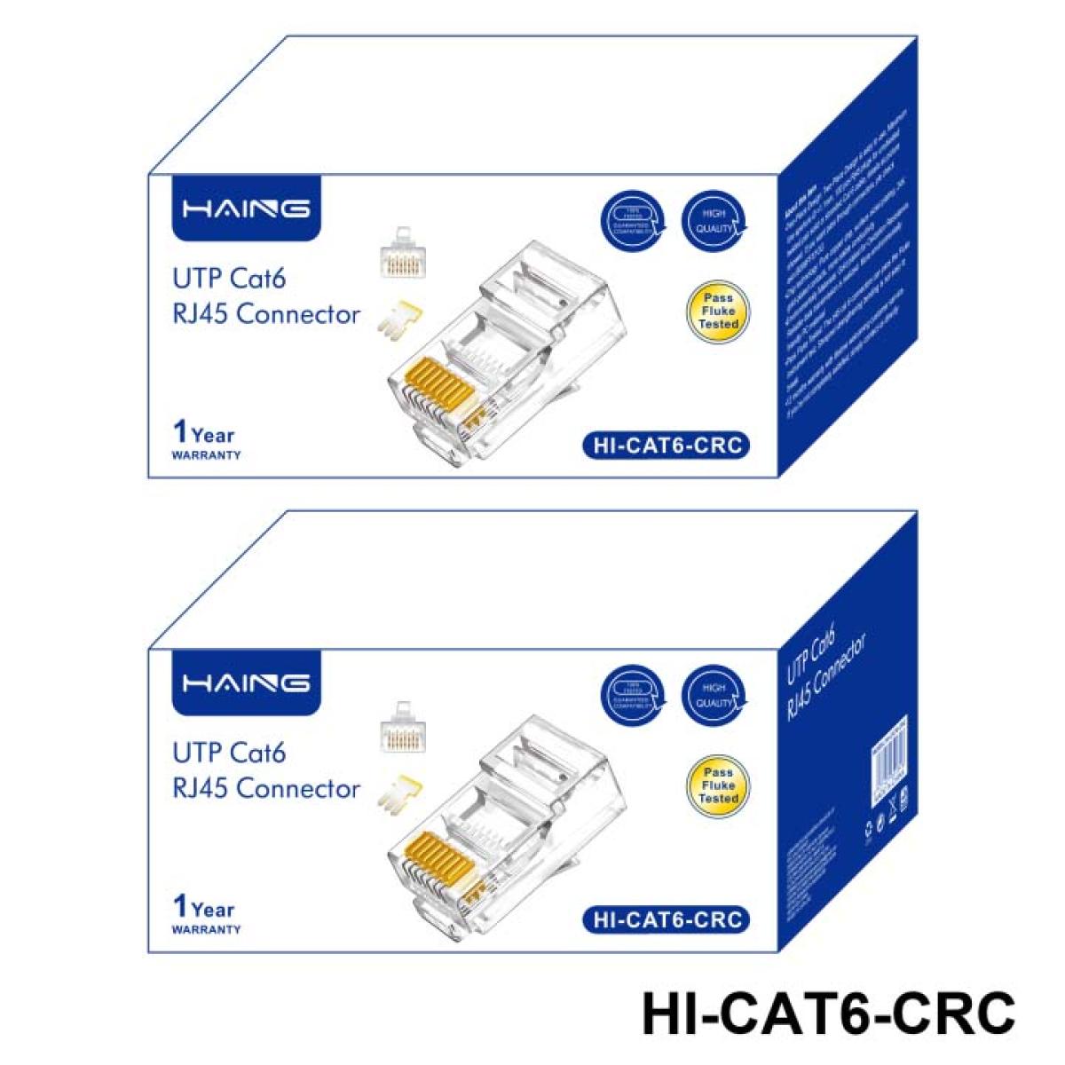HAING HI-CAT6-CRC UTP Cat6 RJ45 Connector 100 Pcs