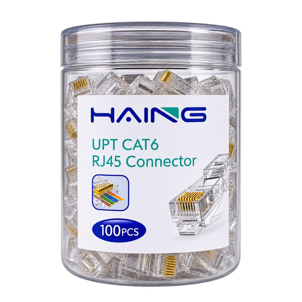 HAING CAT6-UTP-EZ03 UTP CAT6 RJ45 Connector 100 Pcs
