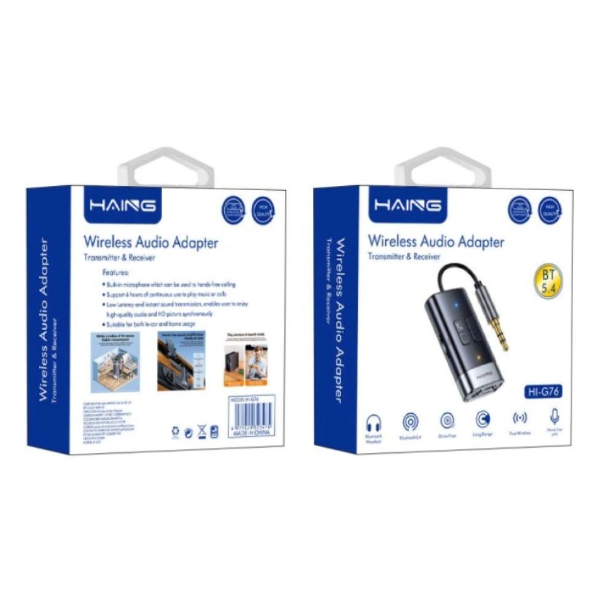 HAING HI-G76 BT5.4 Wireless Bluetooth Audio Adapter Transmitter & Receiver