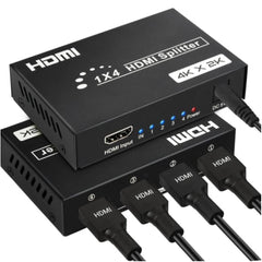 HAING HI-HD104F 1x4 HDMI Splitter – HDMI 1.4, Full 3D, 4Kx2K, UK Plug