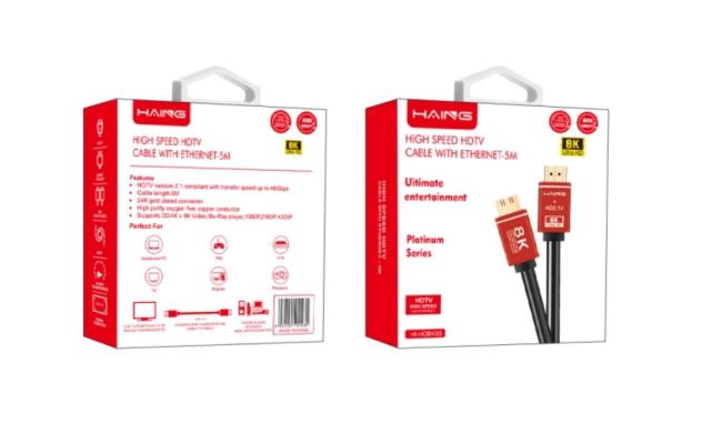 Haing Hd8k03 8k High Speed Hdtv Hdmi 2.1 Cable With Ethernet 5m