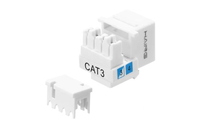 Haing Hi KJ01 CAT3 RJ11 Punch Down Keystone Jack, networking
