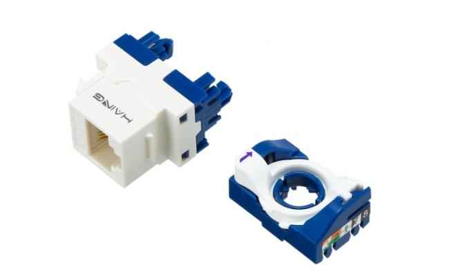 Haing Hi KJ03 CAT6 Utp Tool Free Modular Connector (180°), networking