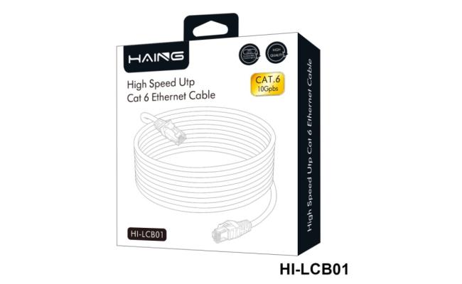 Haing Hi Lcb01 Cat6 26 Awg 10/100/1000 1 Gbps Ethernet Cable 2m