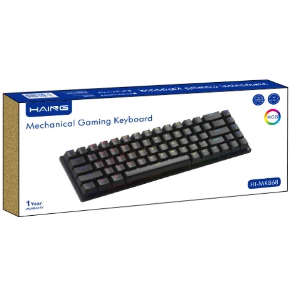 HAING HI-MKB68-BK Mechanical Wired Gaming Keyboard -Black