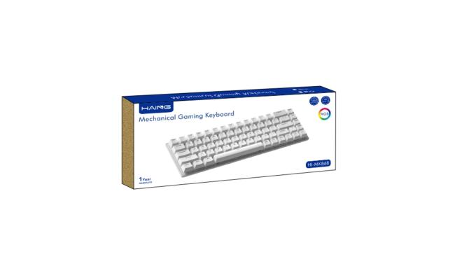 Haing Hi Mkb68 Bk Mechanical Wired Gaming Keyboard White