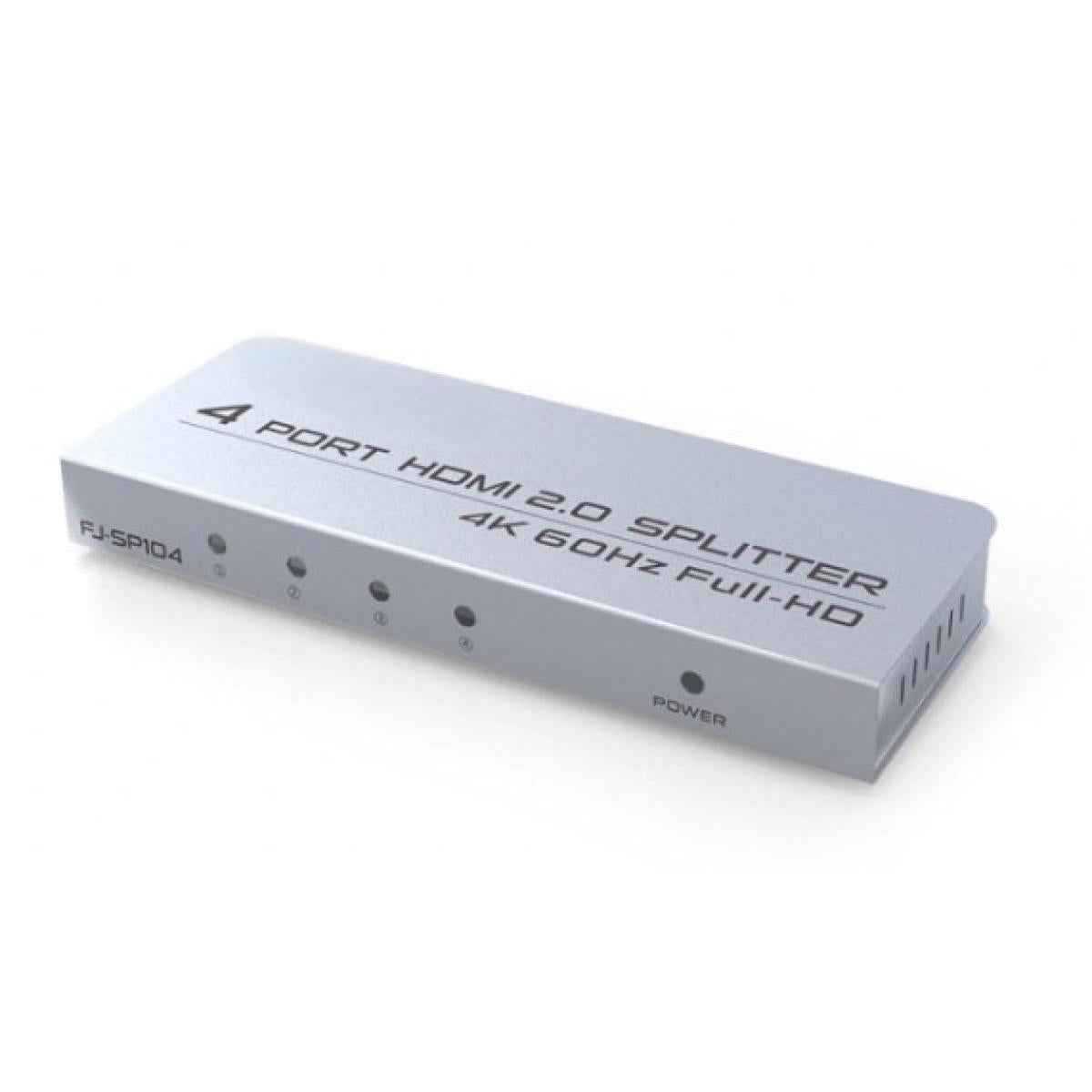 HAING HI - SP104 4Kx2K HDMI Splitter 1x4 1 in 4 out 4K with UHD Splitter 2.0V W 12V 1A Power Adapter