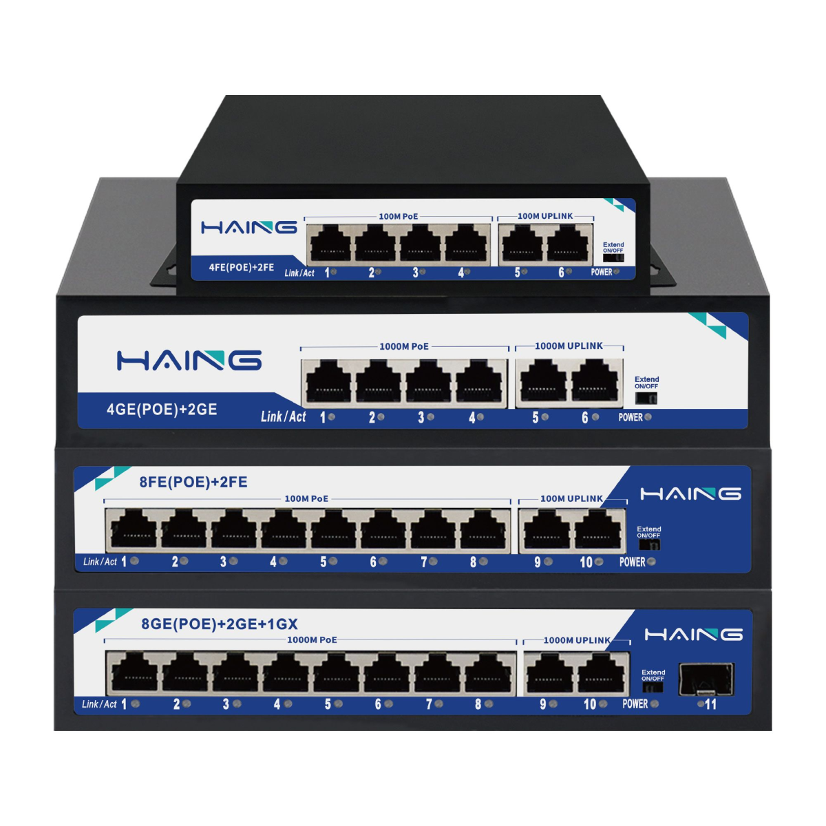 HAING HI-SW0402K 4 Port 10/100/1000 Gigabit POE Switch