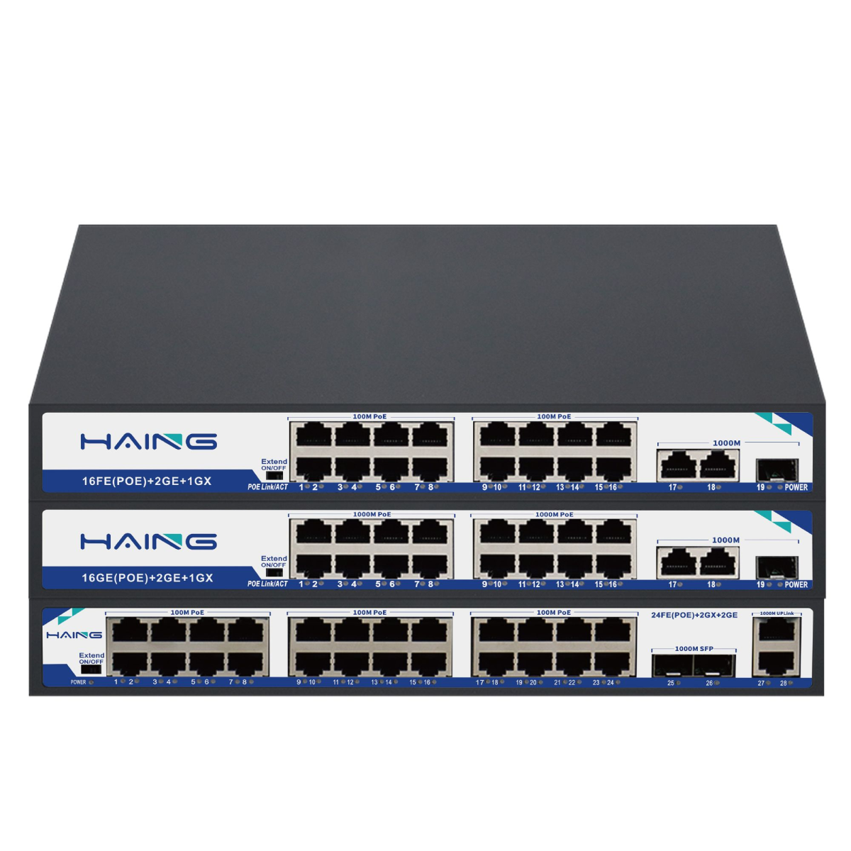 HAING HI-SW1603K 10/100/1000 Gigabit 16 Port Smart POE Switch