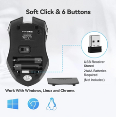 HAING HI-T001 2.4G Wireless Mouse with Type-C Connector