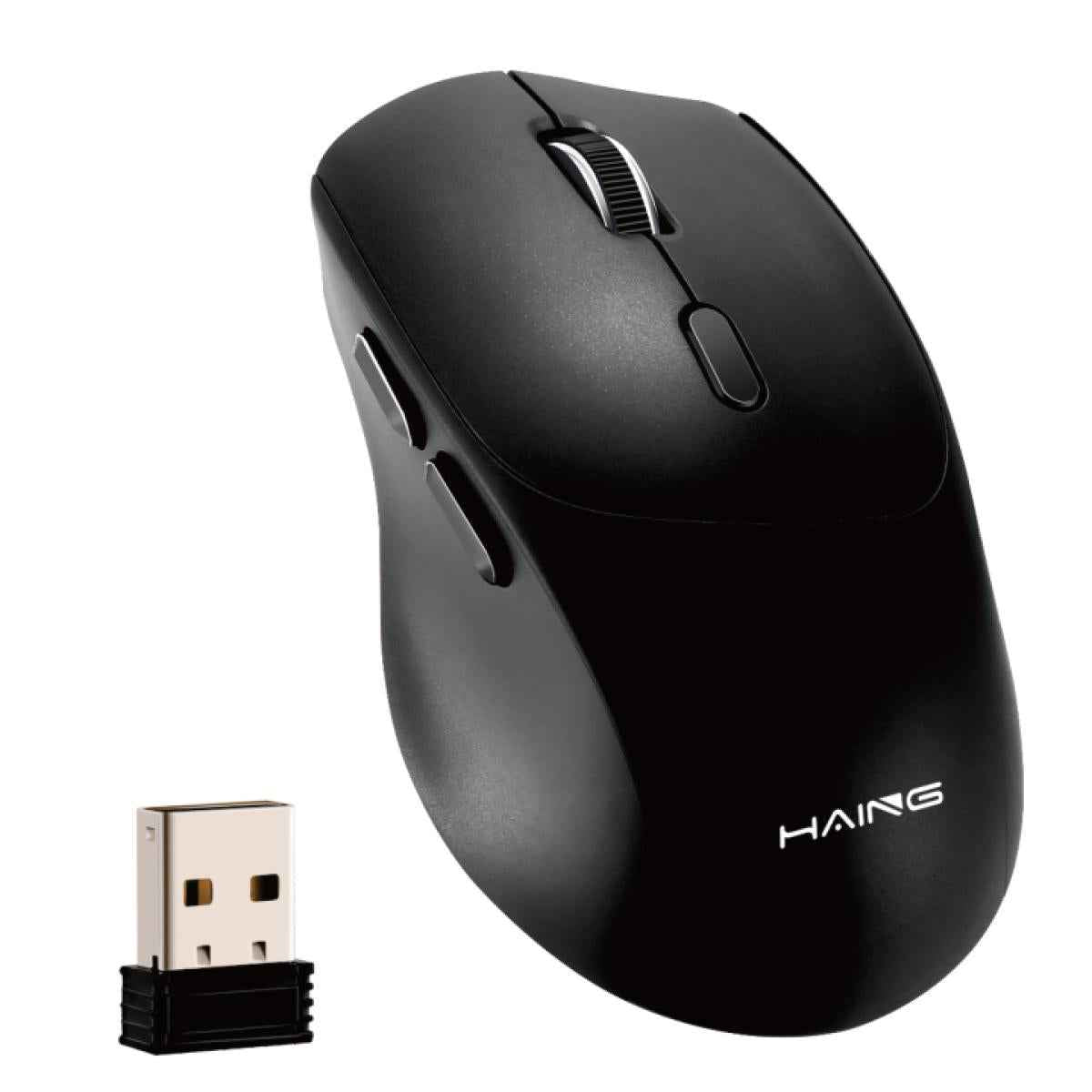 HAING HI-T17 Optical USB Computer 2.4G Wireless Mouse With Type-c Adapter