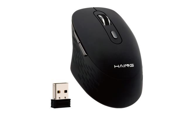 Haing Hi T18 Optical USB Computer 2.4g Wireless Mouse with Type C Adapter