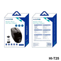 HAING HI-T25 Wireless Mouse With Type-c Adapter