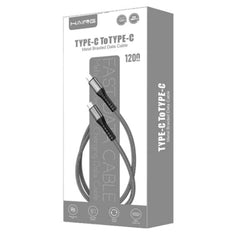 HAING HI042CC Type - C to Type - C 20W Metal Braided Data Cable 1.2 meter with cables