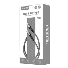 HAING HI042CC Type - C to Type - C 20W Metal Braided Data Cable 2 meter with cables