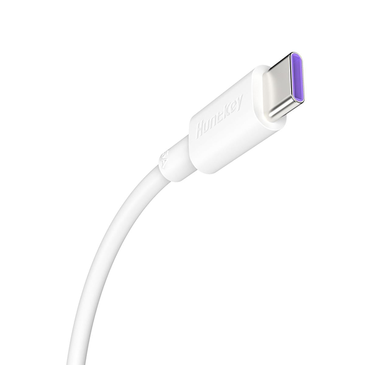 Huntkey HKAC501201 USB to Type-C Cable 1.2M 5A -White Huntkey HKAC501201 USB to Type-C Cable 1.2M 5A -White