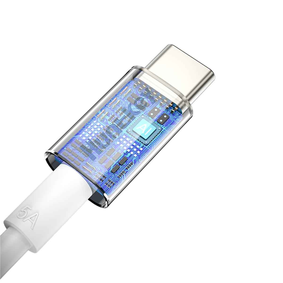 Huntkey HKAC501201 USB to Type-C Cable 1.2M 5A -White Huntkey HKAC501201 USB to Type-C Cable 1.2M 5A -White