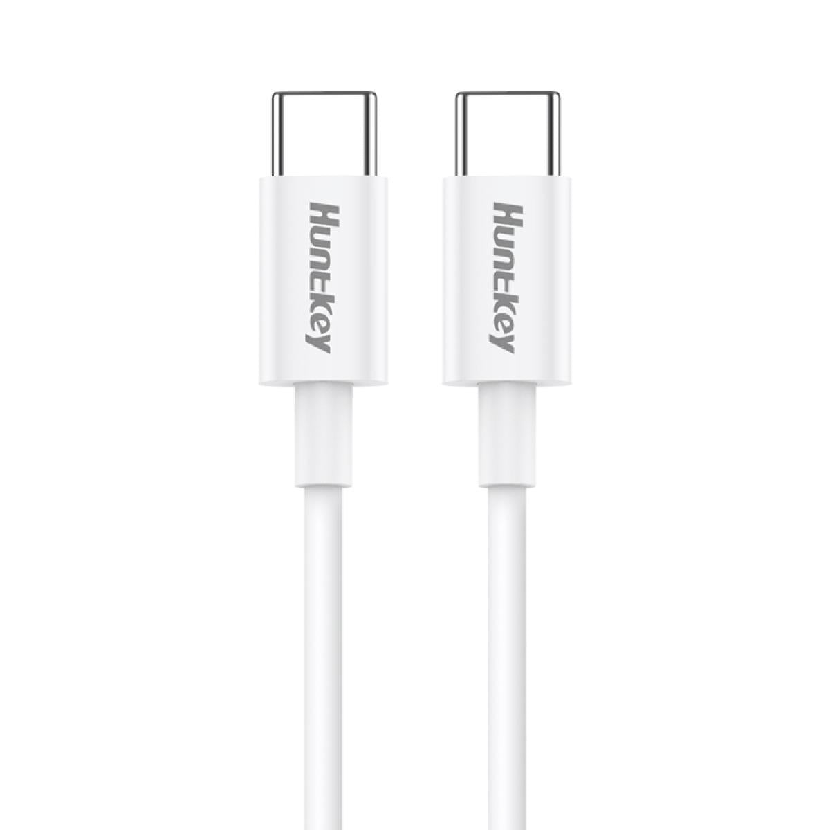 Huntkey HKCC301203 Fast Charging Type-C to Type-C Cable 1.2M 60W 3A -White